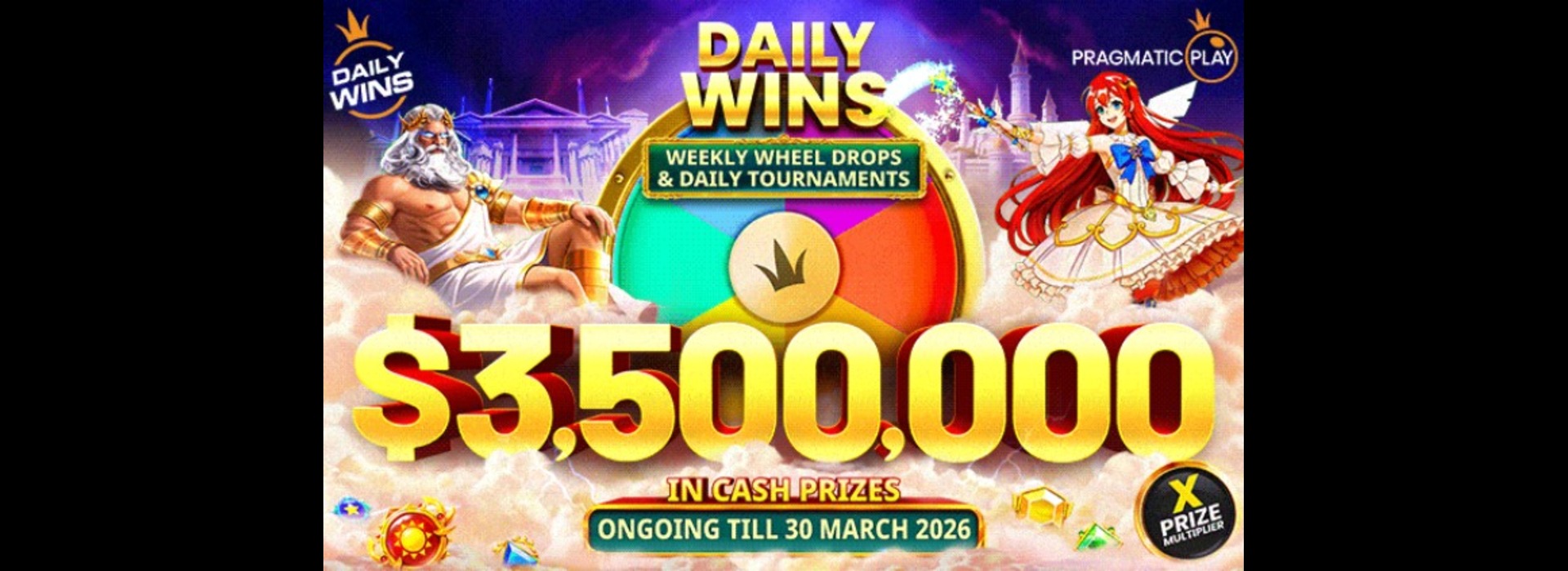 Pragmatic Play - 第8季 · 第12级: 每日老虎机锦标赛 & 每周天降幸运轮